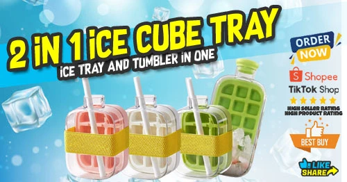 Amazing 2 in 1 Ice Cube Tray and Drinking Bottle