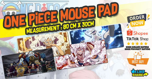 Big and Wide Mouse Pad One Piece Luffy Joyboy Design